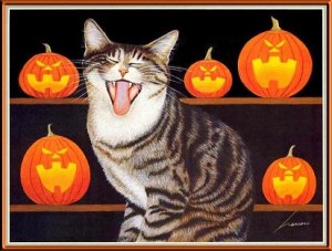 HalloweenCatYAWN