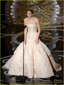 Jennifer Lawrence accepting Best Actress