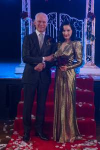 Tim Gunn and Dita Von Teese present the challenge
