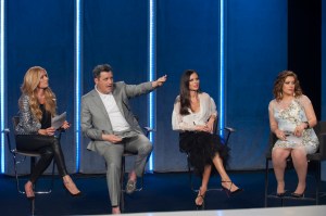 the judges with guest judge Cat Deeley